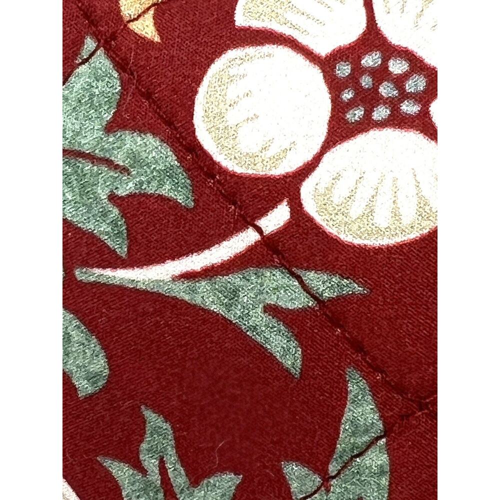 William Morris Strawberry Thief Red King Quilted Pillow Shams Set Pair Of 2 - Picture 11 of 11